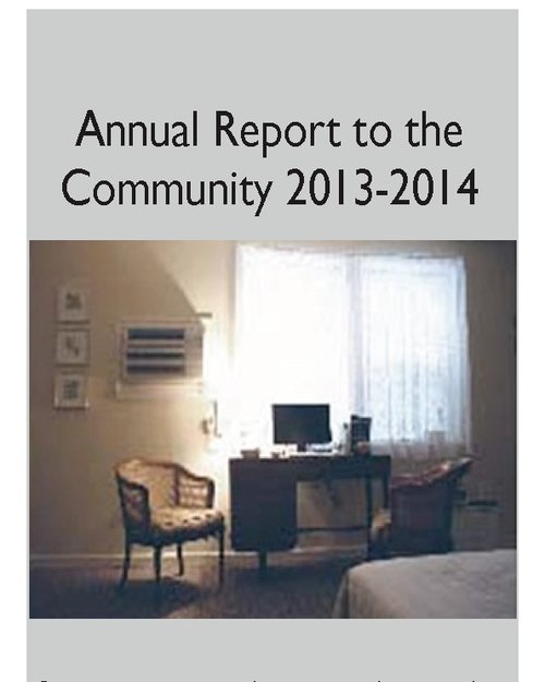 Annual reports to the community 2013-2014